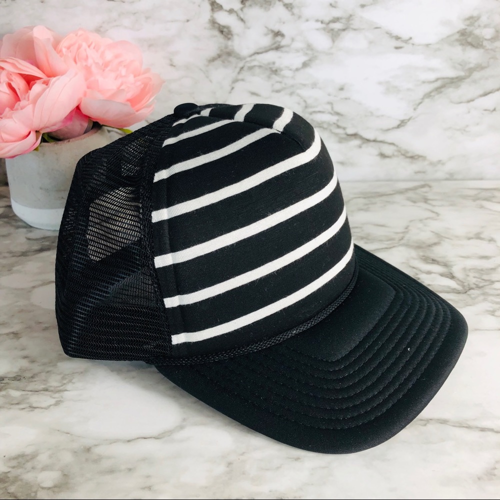 Black and white striped hat